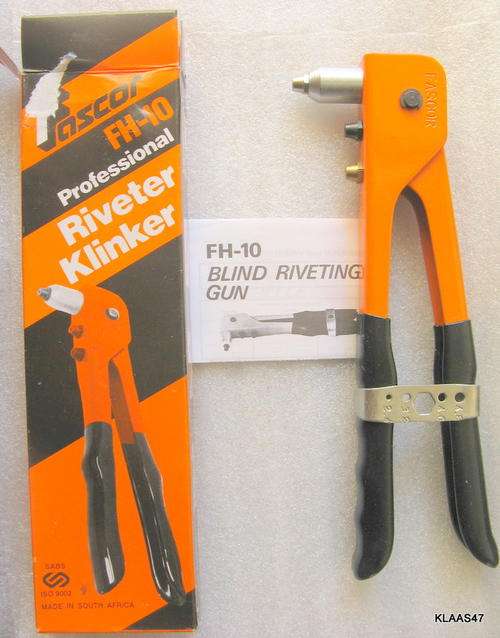 FASCOR : FH-10 PROFESSIONAL : RIVETER - KLINKER : MADE IN SOUTH AFRICA : IN ORIGINAL BOX