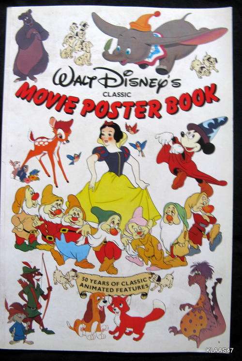 Walt Disney`s classic Movie Poster Book  pp (50 Years of classic Animated Features Sally Hibbin  big