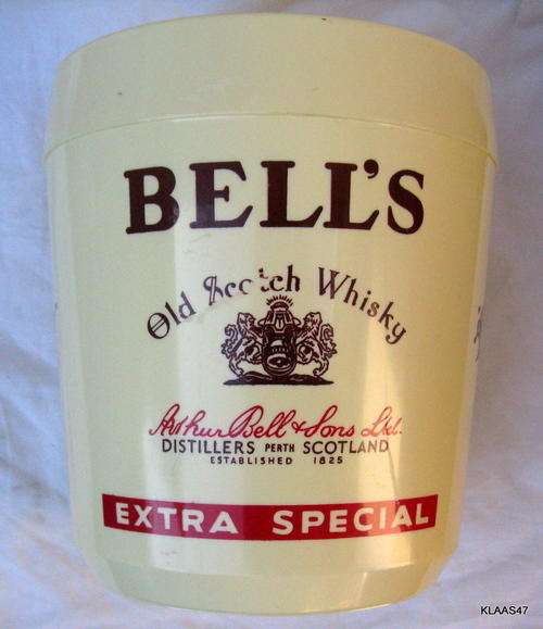 ICE BUCKET : BELLS - OLD SCOTCH WHISKY : 15.5cm INNER DIAM - 20cm HIGH