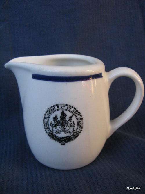 MILK JUG : CONTINENTAL - HOTEL WARE : JAMES D. LOGAN & CO LTD, CAPE COLONY
