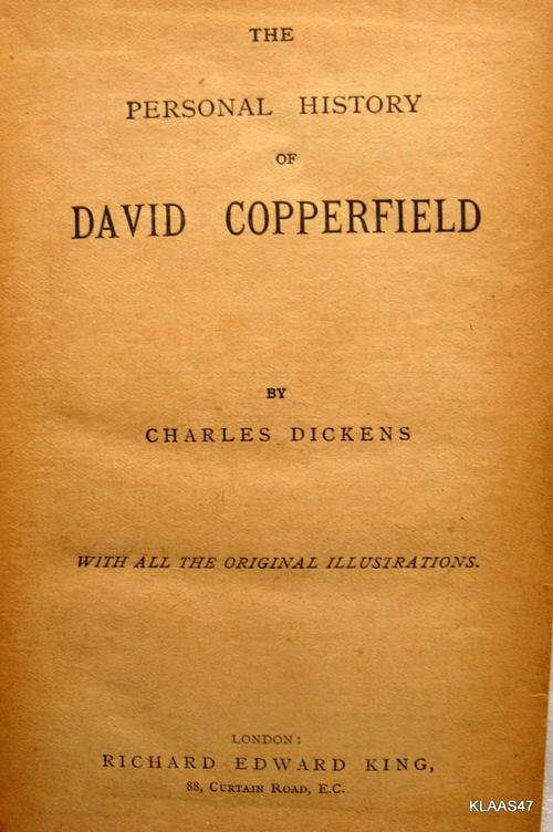 David Copperfleld  - Charles Dickens -  Hardcover - with all Original Illustrations