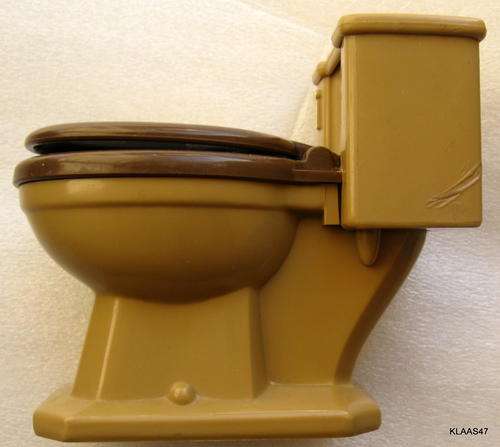 NOVELTY TOILET : MADE IN HONG KONG : PLASTIC