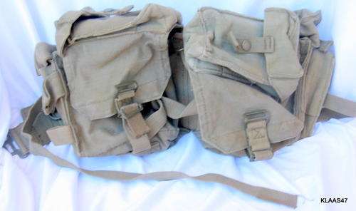 SADF : BELT with 2 POUCHES attached. (2 kidney pouches with 2 magazine pouches on each)