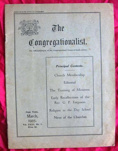 The Congregationalist - Cape Town - March 1935