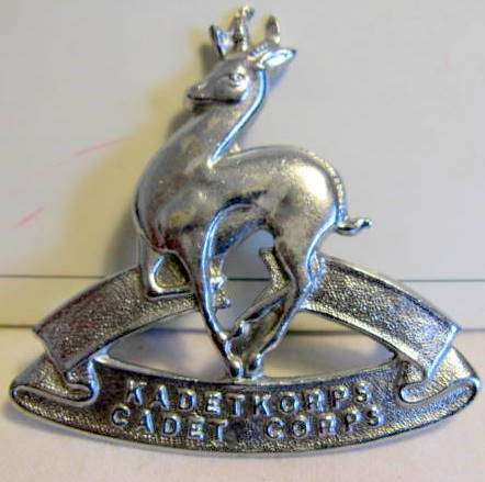 SOUTH AFRICAN SCHOOL CADETS W/M CAP BADGE