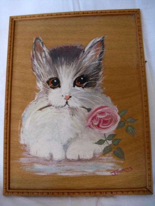 "MISCHIEF" : ORIGINAL DRAWING BY J BURNS : 1984 : ON HARDBOARD : SIZE 30 X 22.5CM