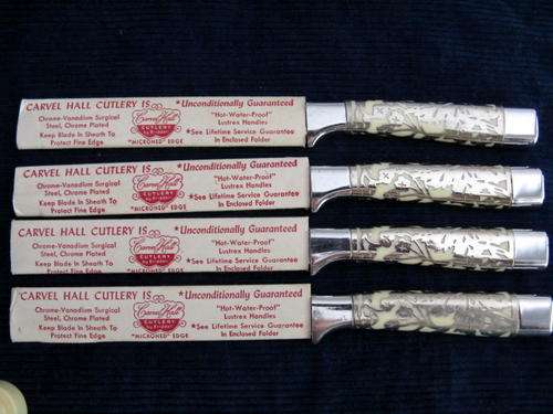 CARVEL HALL STEAK KNIVES BY BRIDDELL : SET OF 4 : **PLEASE NOTE CONDITION**