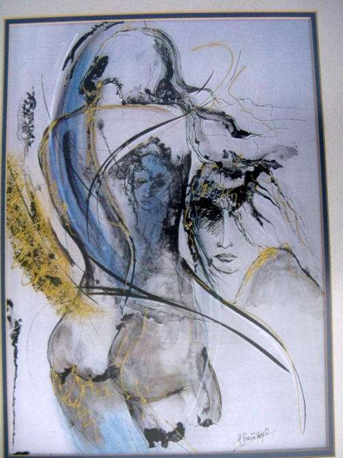 FRAMED PRINT : H. BRESINSKY : FRAMED SIZE 59 X 51 CM