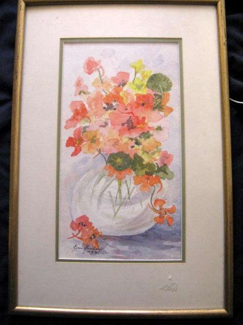 NASTERTIANS : WATERCOLOUR : SIGNED - ERNA HAESLOOP 19.9.93 : FRAMED SIZE 35 X 51.5 CM