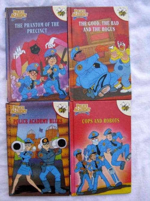 POLICE ACADEMY : NO 1,2,3,4 : BUZZ BOOKS (BOOK 1 IS DAMAGED)