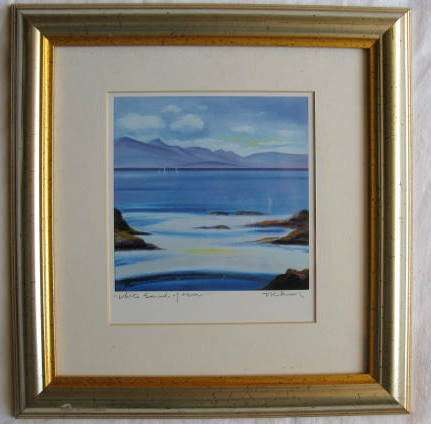 WHITE SANDS OF MORAN : F KIRKWOOD : PRINT : FRAMED SIZE 28X29CM