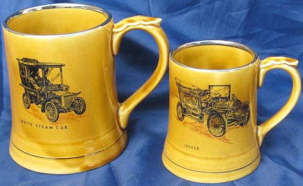 WADE : "MOKO" PRODUCT  : 9cm - "SPYKER" : 12cm - "WHITE STEAM CAR" : VINTAGE CAR SERIES :