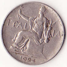 ITALIA 1924  BVONO  DA L.1