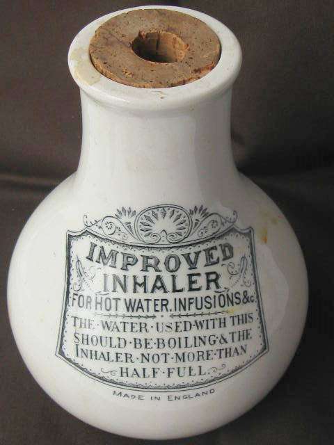 IMPROVED INHALER : FOR HOT WATER INFUSIONS : MADE IN ENGLAND