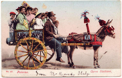 Italy - Post Card - Palermo Carro Siciliano - No 44 - Purger and Co, Munchen - Posted 1905