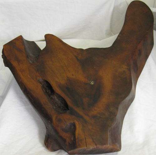 WOODEN PIECE : 8cm THICK : 67cm LONG : PREPARED TO TAKE CLOCK WORKINGS -  NO PARTS : WEIGHS 7 KG