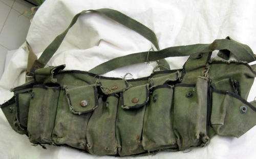 SWAPO  WEBBING : **PLEASE NOTE **REPAIRED WITH WIRE : EDGINGS FRAYED AND STUDS RUSTY