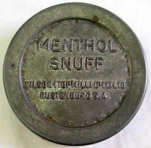 MENTHOL SNUFF :  WILSON (TOPMILL ) -  RUSTENBURG S.A. :  **STILL SOME SNUFF IN TIN**