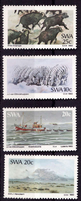SOUTH WEST AFRICA : 4 MINT STAMPS : VARIOUS