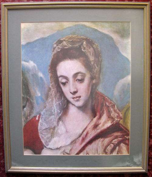PRINT : FRAMED SIZE - 49X58 CM : **NOTE DAMAGED MOUNT** SEE PICTURES