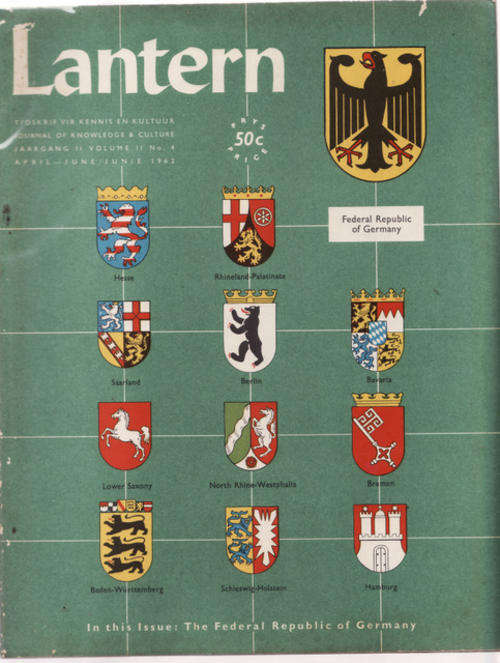 Lantern - Journal Of Knowledge And Culture/Tydskrif Vir Kennis En Kultuur  JUNE 1962