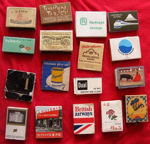 17 - MATCH BOXES : SOME EMPTY ... SOME WITH MATCHES : SEE PICTURES