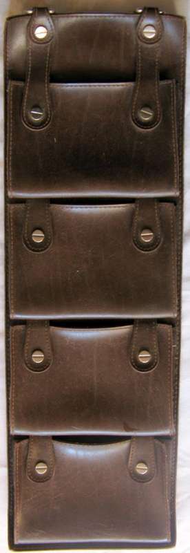FOUR POCKET NEWSPAPER WALL HANGER : VINYL : 18cm WIDE - 56cm LONG