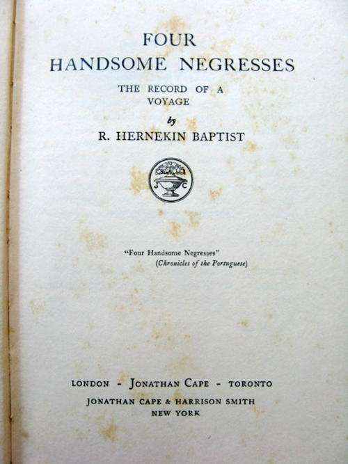 Four Handsome Negresses - R Hernekin Baptist - Hardcover (No dustcover) - The Record Of A Voyage