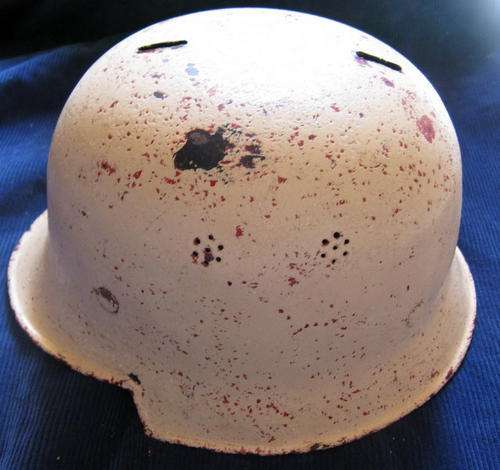 1934 German Luftschutz "gladiator style" fire police helmet : leather inner but no drawstring