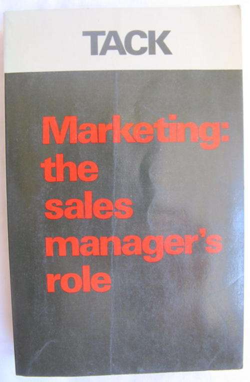 MARKETING THE  SALES  MANAGER'S  ROLE   BY TASK   PAPERBACK