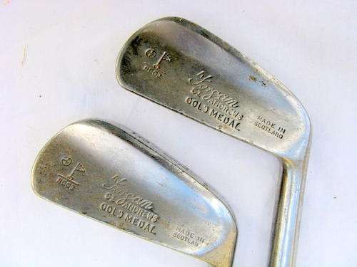 FORGAN OF ST ANDREWS : GOLD MEDAL : TWO IRONS - NO. 3 & NO.5 : MADE IN SCOTLAND
