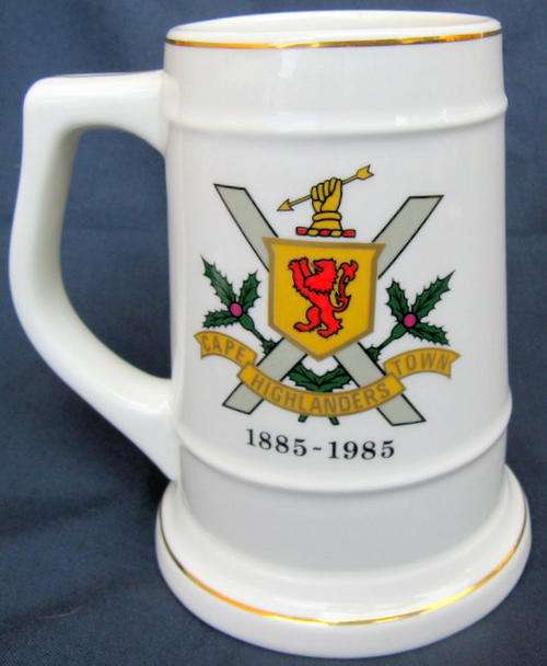CAPE TOWN HIGHLANDERS  : 1885-1985 : 14.2cm MUG (MADE BY CONTINENTAL CHINA)