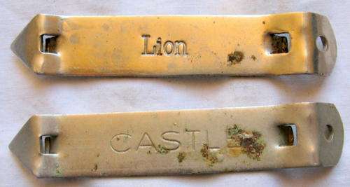 CASTLE and LION OPENERS : **note RUST marks**
