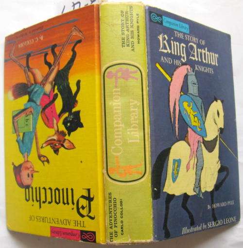 THE ADVENTURES OF PINOCCHIO & KING ARTHUR AND HIS KNIGHTS  HARDCOVER  BOOK HAS GONE BROWN
