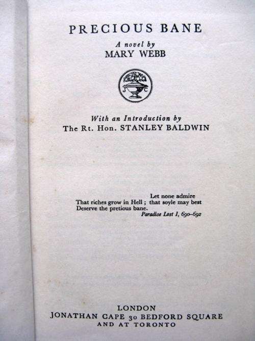 Precious Bane - Mary Webb - Hardcover
