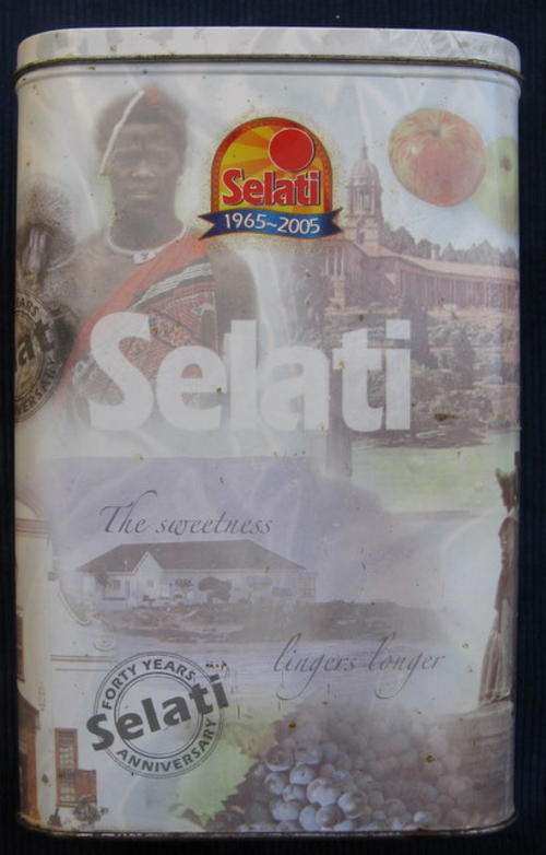 SELATI - 1965-2005 : SUGAR TIN :  14x10x21.3cm : **CLEAN INSIDE**