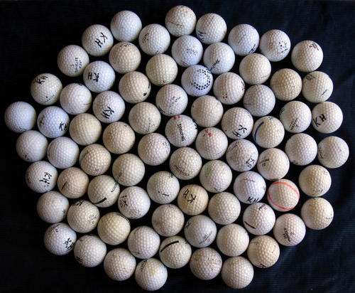 USED GOLF BALLS : APPROX 75 : SEE PICTURES - SOME MARKED & DIRTY