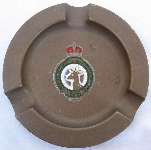 SOUTH AFRICAN  LEGION / SUID AFRIKAANSE LEGIOEN : BRASS ASHTRAY - 10.5cm DIAMETER