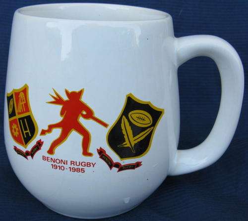 BENONI RUGBY : 1910 - 1985 : MUG - 11cm HIGH