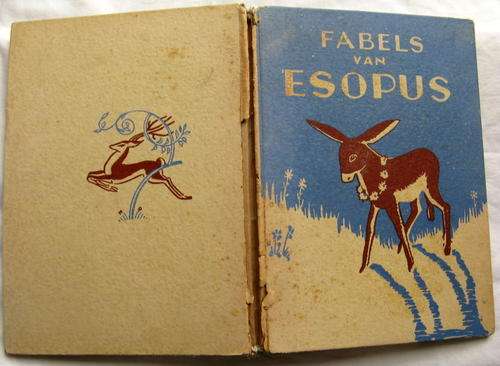 Fabels Van Esopus - Vry Verwerk Deur Oom Piet - Hardeband 1949 (BOEK IS BESKADIG)
