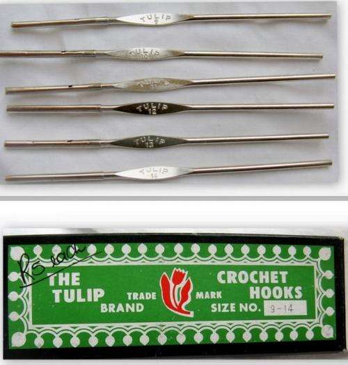SET OF 6 CROCHET HOOKS : NO'S 9-14 : (FOR USE WITH VERY FINE THREAD) : BOXED