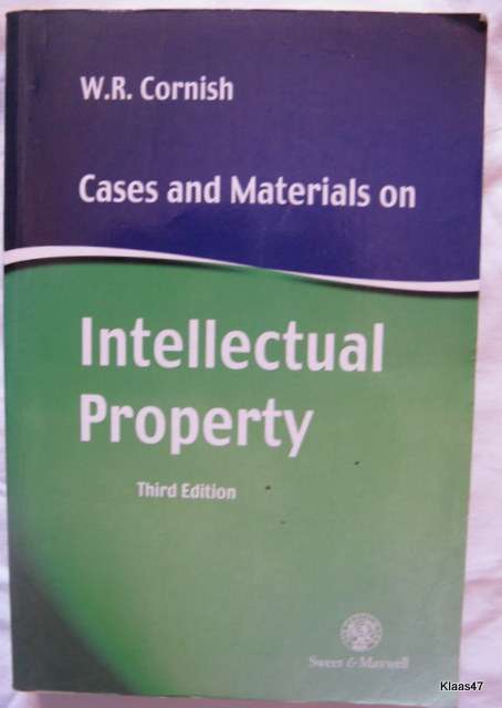 Cases And Materials On Intellectual Property - W R Cornish - Paperback 199 3rd Edition