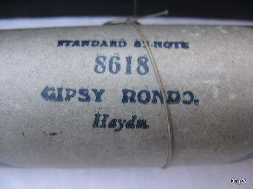 MUSIC ROLL FOR PIANOLA : STANDARD 65 NOTE : 8618 : GIPSY RONDO : HAYDN