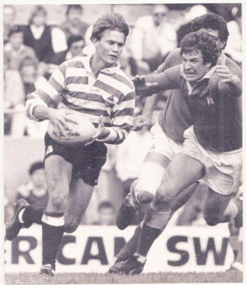BLACK & WHITE PHOTOGRAPH : 20x24cm : PHOTOGRAPHER - ANNE LAING : NIALL EDWARDS - W.P. vs N.O.F.S.