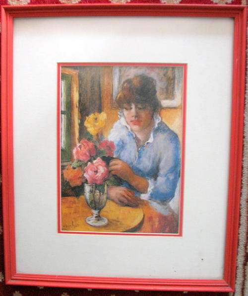 FRAMED PRINT : A. ROSE INNES : FRAMED SIZE - 35x42cm