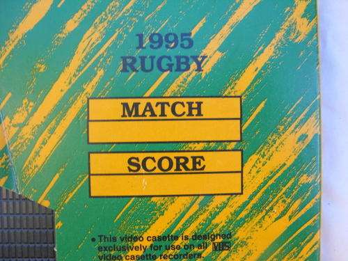1995  RUGBY : VHS CASSETTE - WITH  RUGBY COVER : **UNABLE TO SEE IF THERE IS A MATCH RECORDED**
