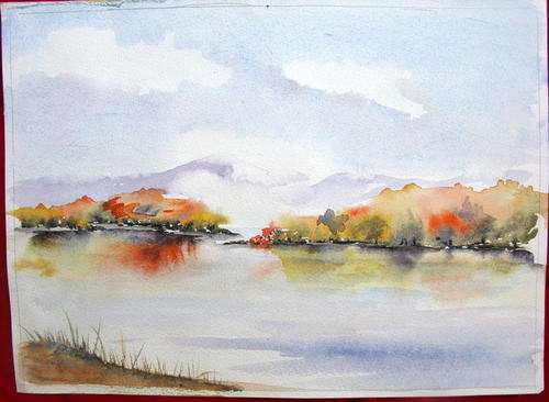 WATER : UNSIGNED : WATERCOLOUR : 37x27cm  **NOT FRAMED**