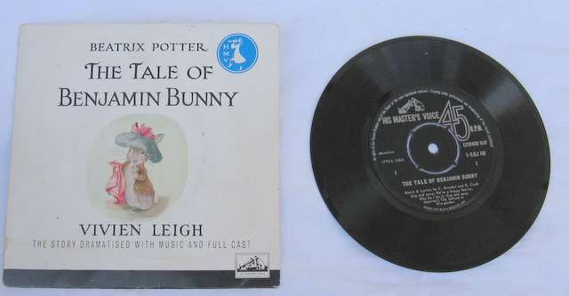 HIS MASTER'S VOICE : 45RPM RECORD : BEATRIX POTTER - THE TALE OF BENJAMIN BUNNY