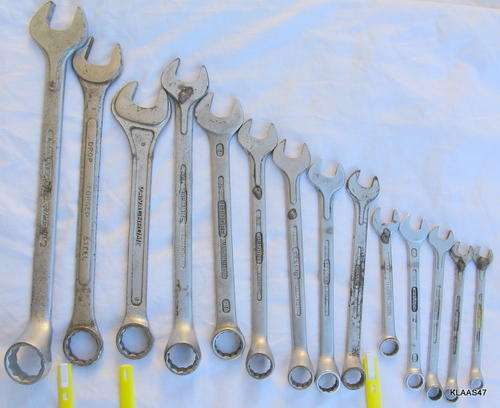 14 COMBINATION SPANNERS : GEDORE - 8, 9, 10, 11, 13, 14, 15, 16, 19, 20, 25 : OTHER - 12, 21, 23