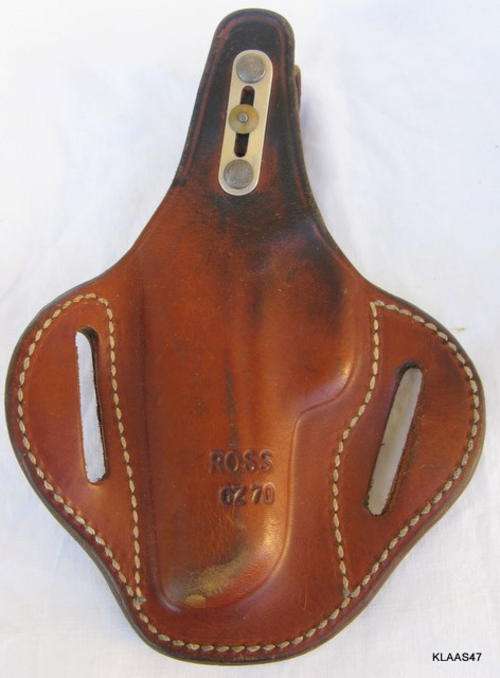 GUN HOLSTER : LEATHER : STAMPED - ROSS GZ 70